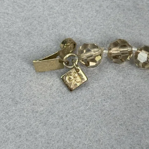 Banana Republic Necklace Smoky Clear Pink Faceted Sparkling Beads Layer Long 36" - Picture 8 of 8